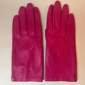 Fownes Leather Fuchsia Hot Pink Magenta Women's Gloves 6.5
